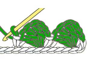 slanted double crochet stitch - step 4 slanted double crochet stitch - step 4