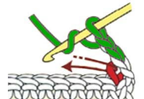 slanted puff stitch - step 1 slanted puff stitch - step 1