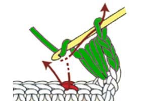 slanted puff stitch - step 3 slanted puff stitch - step 3