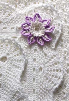 snow white lace crochet blanket for babies - preview