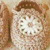 unisex baby booties crochet pattern - preview