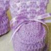 very easy baby booties crochet pattern - preview