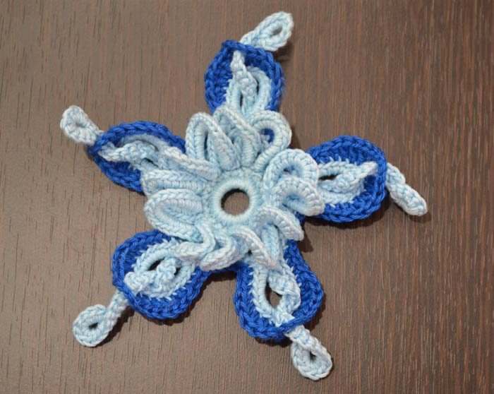 amazing 3d crochet flower pattern - big photo