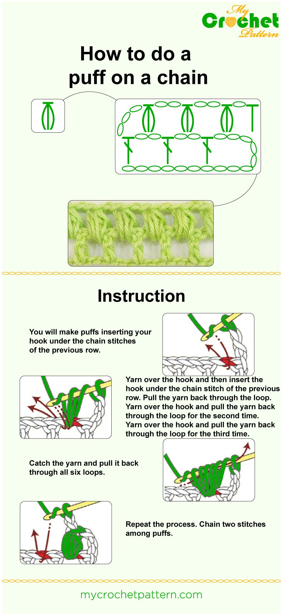how to do a puff on a chain - infographic how to do a puff on a chain - infographic