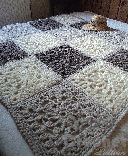 сrochet granny square blanket - big photo сrochet granny square blanket - big photo