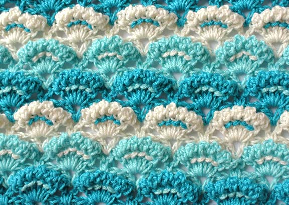 textured shell stitch