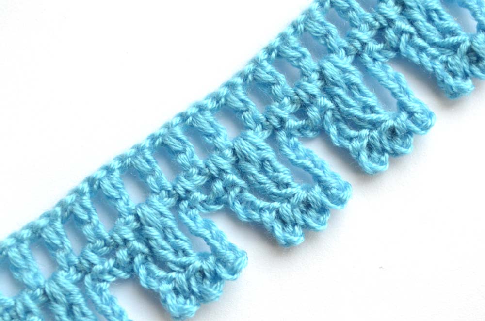 blue fluffy crochet edging - big photo blue fluffy crochet edging - big photo