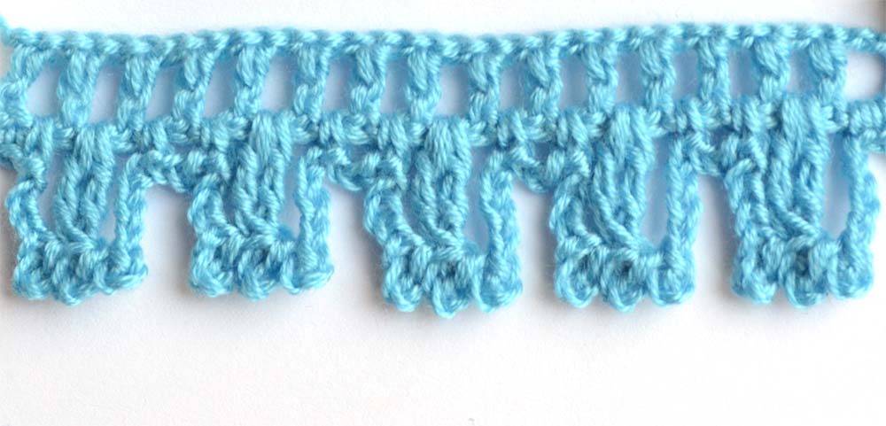blue fluffy crochet edging blue fluffy crochet edging