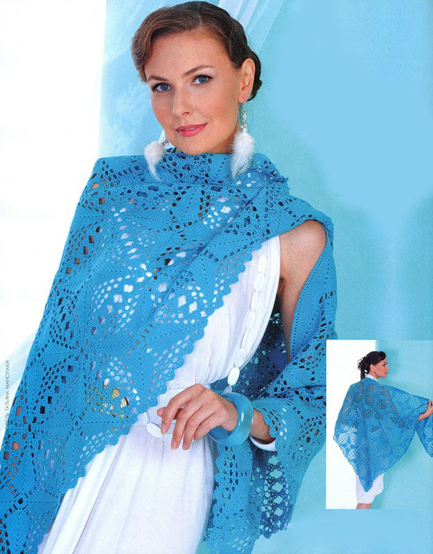 blue crochet shawl pattern with squares - photo blue crochet shawl pattern with squares - photo