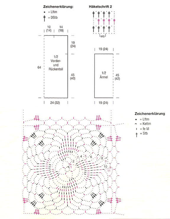 blue crochet sweater with motifs - pattern blue crochet sweater with motifs - pattern