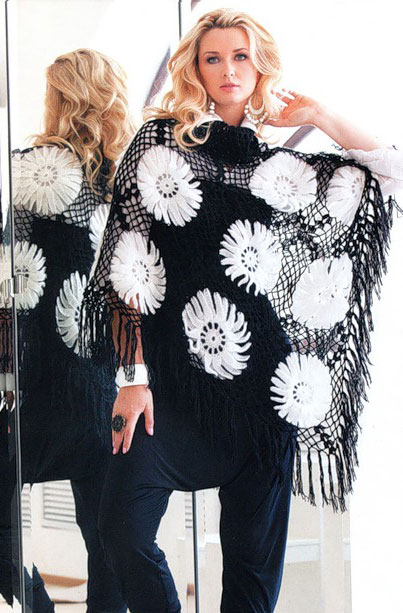 crochet shawl pattern with daisies - photo crochet shawl pattern with daisies - photo