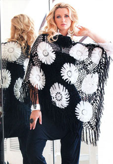 crochet shawl pattern with daisies - preview crochet shawl pattern with daisies - preview