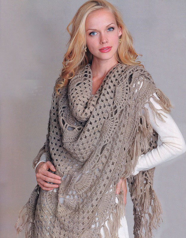 easy crochet shawl pattern - photo