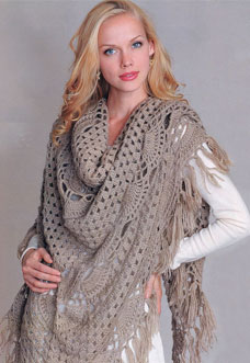 easy crochet shawl pattern - preview