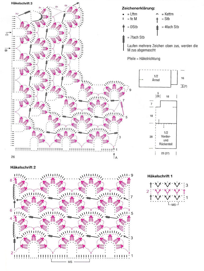 easy crochet sweater - pattern
