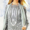 gray crochet sweater - preview