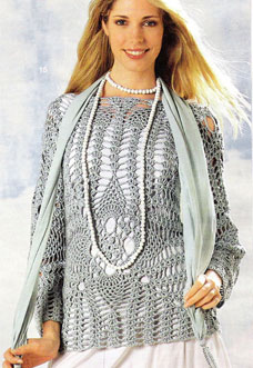 gray crochet sweater - preview gray crochet sweater - preview