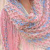 multicolor crochet lace shawl pattern-preview