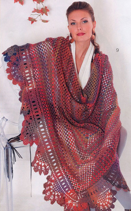 multicolor crochet triangle shawl pattern - photo multicolor crochet triangle shawl pattern - photo