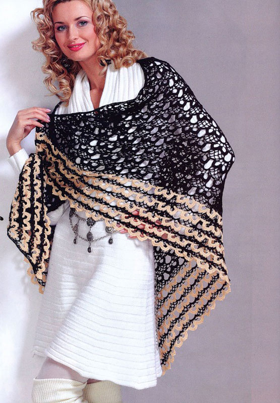 romantic lace shawl crochet pattern - photo