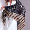 romantic lace shawl crochet pattern - preview