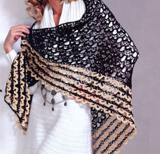 romantic lace shawl crochet pattern - preview