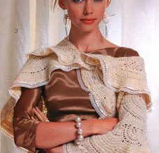 round shawl crochet pattern - preview