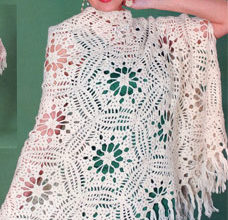 warm crochet shawl pattern - preview