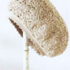 crochet beret pattern with lace motive - preview