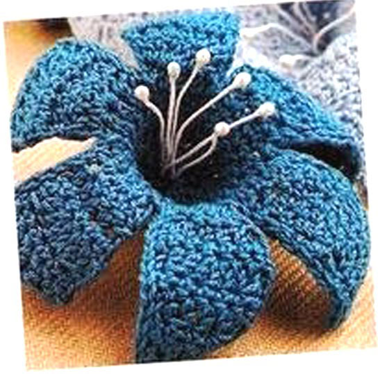 crochet blue lily - photo