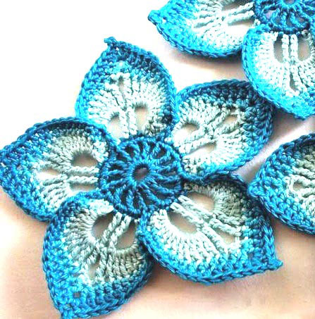 easy crochet flower - photo