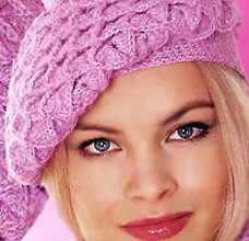 pink autumn crochet beret pattern - preview