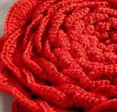 red crochet rose pattern - preview