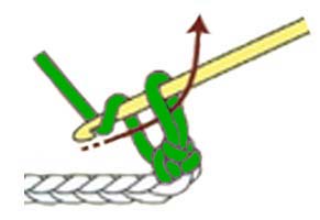 solomon’s knot stitch - step 1