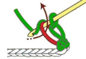solomon’s knot stitch - step 2