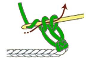 solomon’s knot stitch - step 3