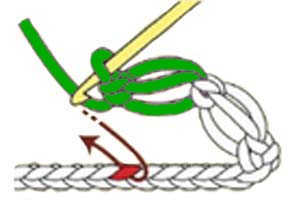 solomon’s knot stitch - step 5