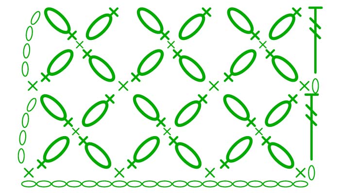 solomon’s knot stitch - stitches scheme