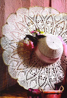 summer lace crochet hat pattern - preview