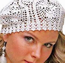white crochet beret pattern - preview