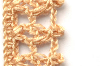 brown crochet border with squares - preview