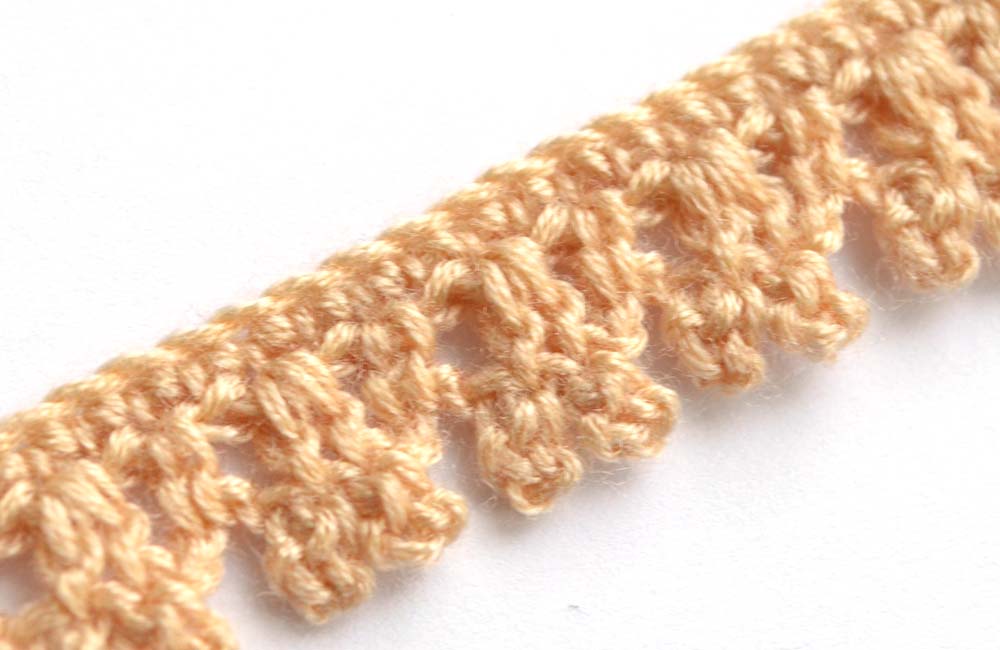 brown crochet edging with picot - big photo