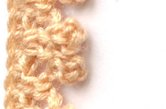 brown crochet edging with picot - preview