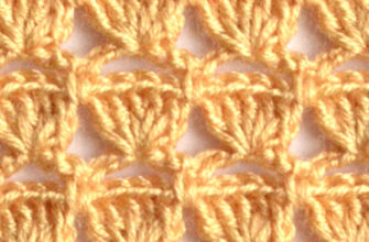 brown shell crochet lace pattern - preview