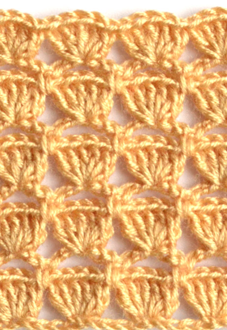 brown shell crochet lace pattern - preview