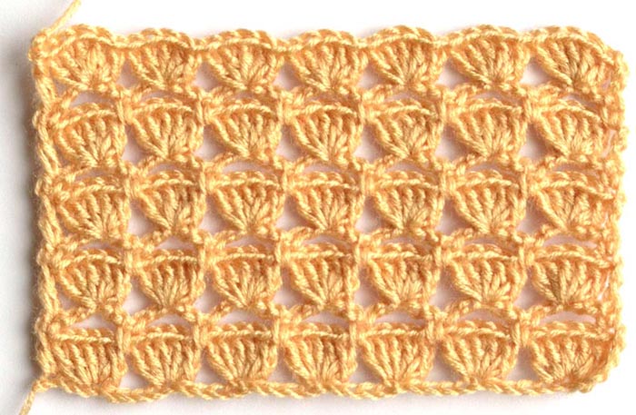 brown shell crochet lace pattern