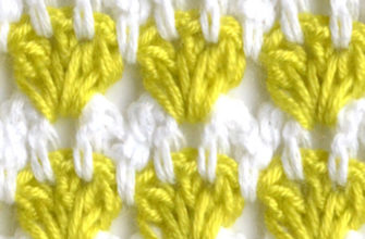 green and white shell lace pattern - preview