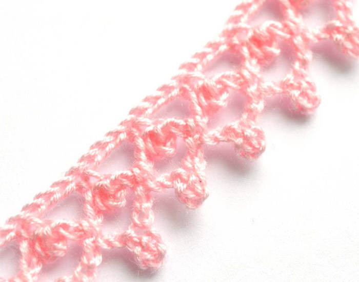pink lace crochet edging - big photo