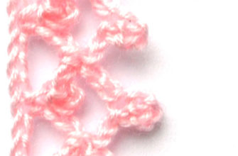 pink lace crochet edging - preview