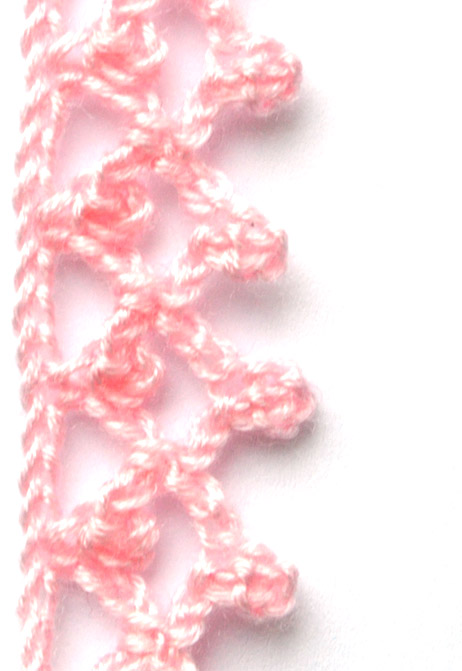 pink lace crochet edging - preview